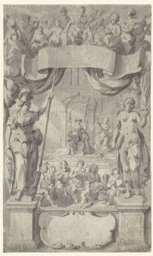 Design for a Title Print with Allegorical Figures