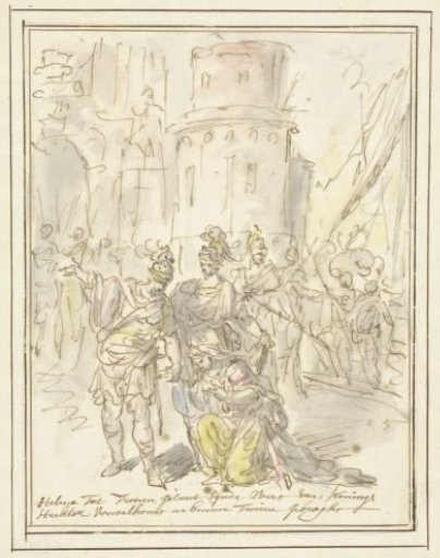Helen is welcomed by Hector upon her arrival in Troy