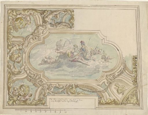 Design for a ceiling painting with an allegory of Truth