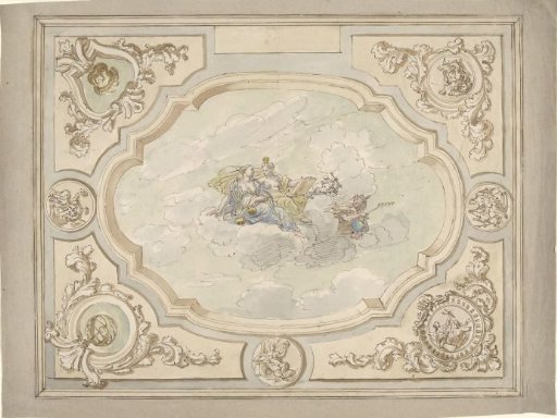 Design for a ceiling painting with an allegory of Truth and Justice