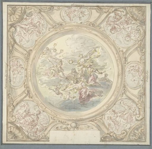 Design for a ceiling painting with an allegory of Minerva