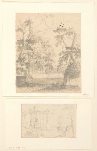 Classical building in a garden
