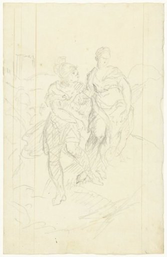 Roman warrior leading a woman