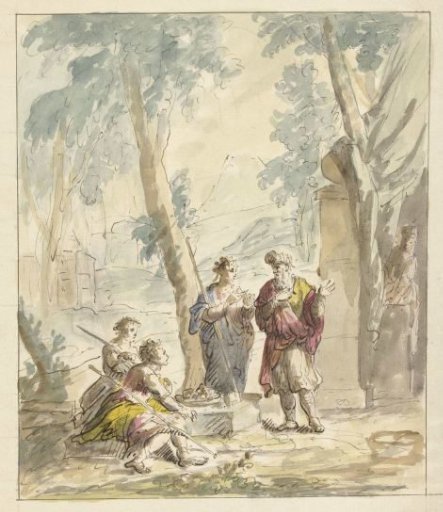 Abraham receives the three angels