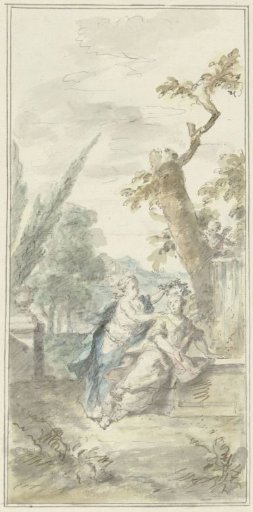 Design for a wall decoration: Amaryllis crowns Myrtillo