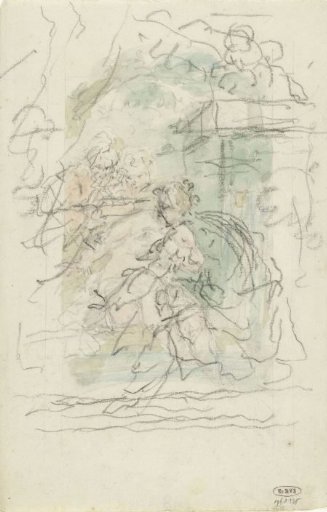 Design for a decorative panel with Susanna and the Elders