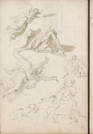 Angel visiting a man and child