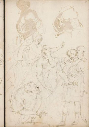 Study sheet with armor and figures