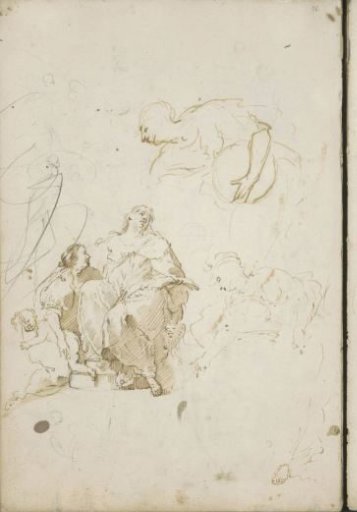 Seated woman with eyes raised