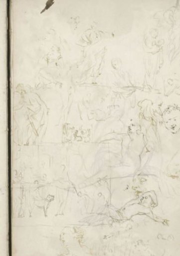 Study sheet with figures and heads