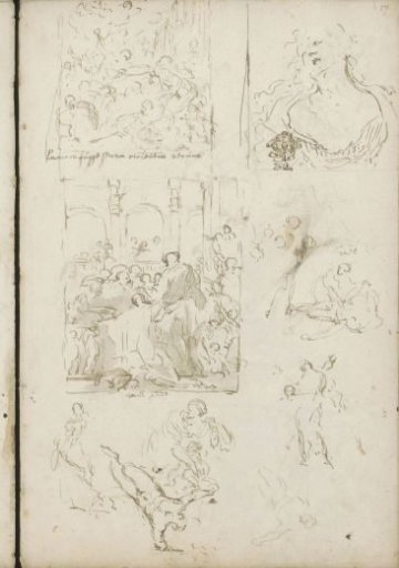 Composition studies, Mary Magdalene and figures