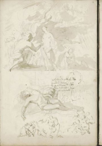 Study sheet with allegorical and mythological representations