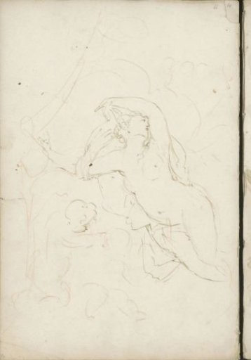Naked woman with putti