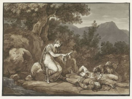 Colma Lamenting the Death of Salgar and her Brother