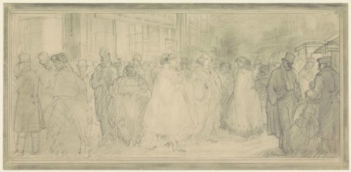 Street Scene as People Leave a Theatre in London