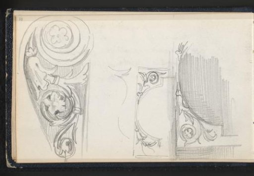 Architectural ornaments with floral motifs