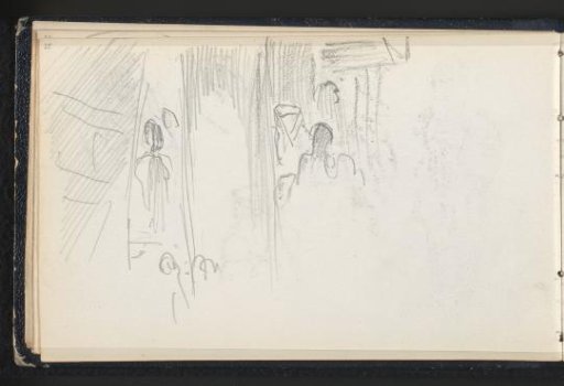 Composition with three figures in a room