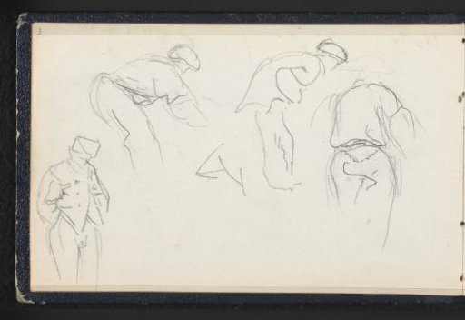 Four Men in Standing and Bent-Forward Poses
