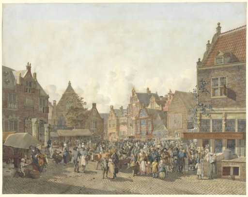 Town square with fair