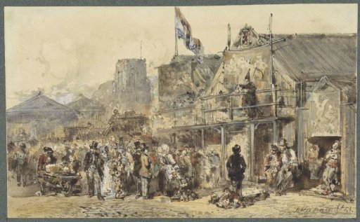 Fair at Leeuwarden, the Oldenhove in the Distance