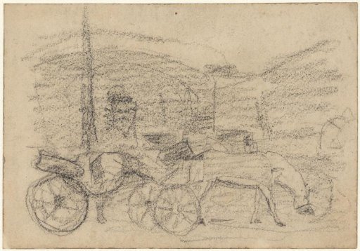 Waiting carriage, Berlin 1888