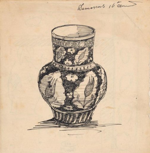 Vase with tulip decoration from Damascus, 16th century