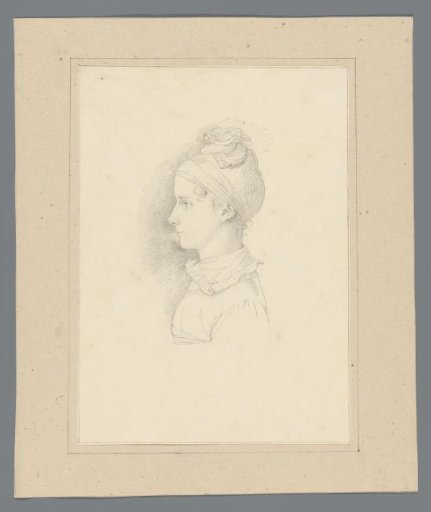 Head of a girl, profile to the left