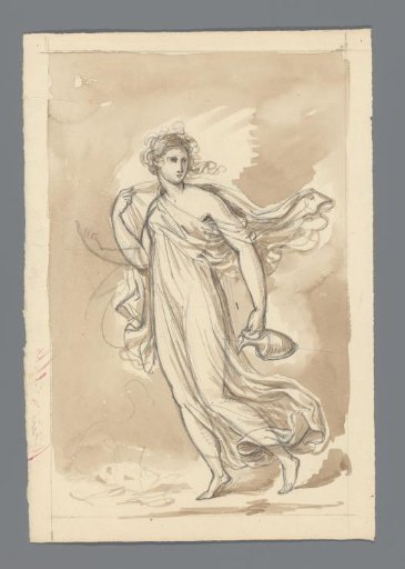 Hebe with a jug, walking to the left