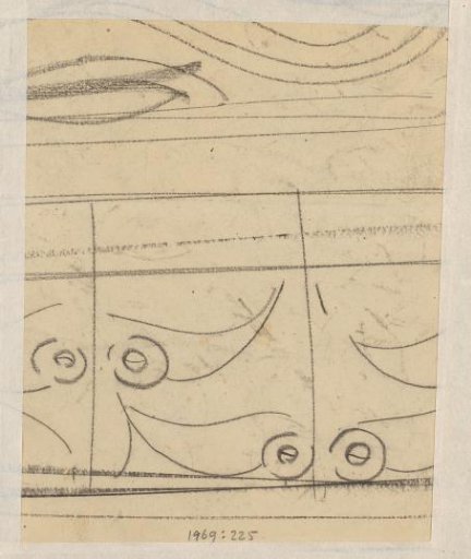 Fragment of an ornament study of a frieze