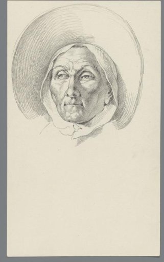 Finished study of the head of the seated fishwoman