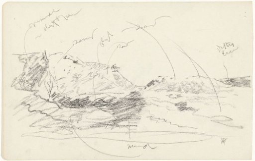 Dune landscape, with color notes