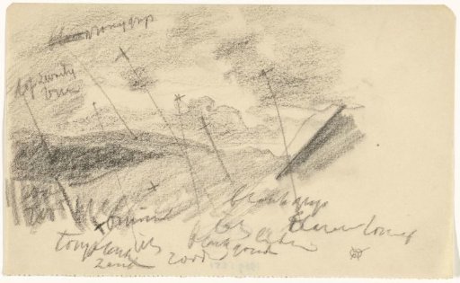 View in the dunes, with color notes