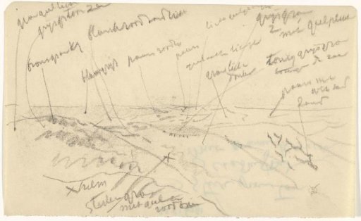 View in the dunes, with color notes