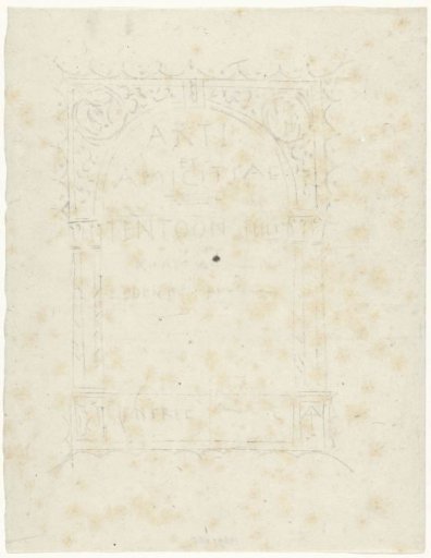 Design for an advertisement for Arti et Amicitiae