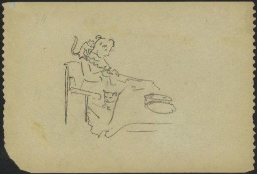 Woman working in a chair