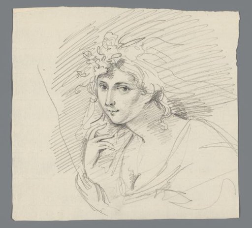 Study of a woman with vines in her hair
