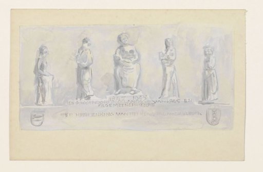 Design commemorating the centenary of De Grootnoordhollandsche van 1845 and Algemeene Friesche