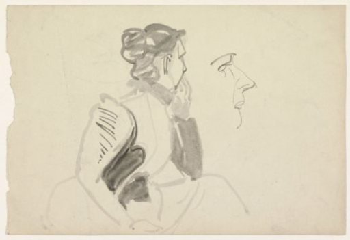 Study of a seated woman with averted face