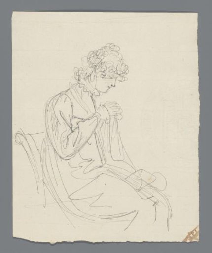 Girl at work, to the right