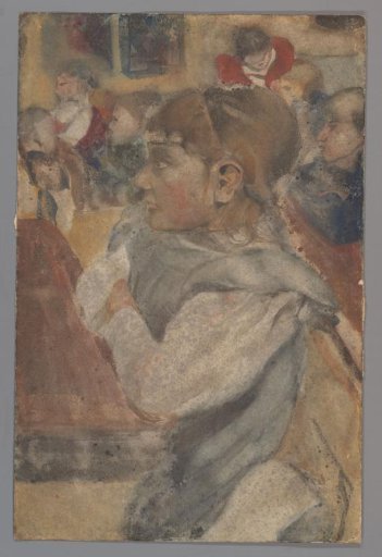Seated girl behind a school desk