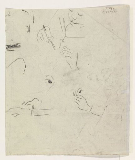 Studies of hands and eyes