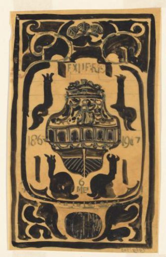 Design for a bookplate for D. Goedkoop