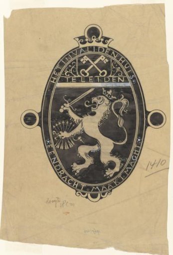Design for a vignette for the Invalid House in Leiden