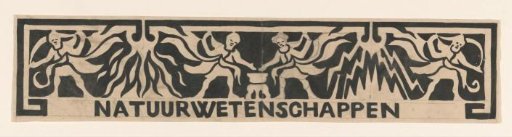 Design for vignette in the commemorative volume for Queen Wilhelmina from 1923: Natural Sciences