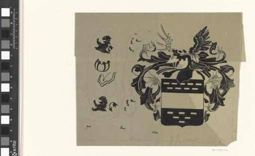 Design for a coat of arms for Barnaert or Oem van Wijngaarden