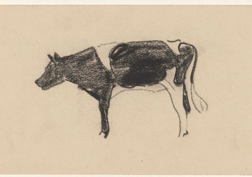 Standing cow, facing left