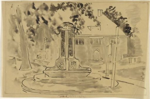 Design for a monumental bench with the coat of arms of Haarlem