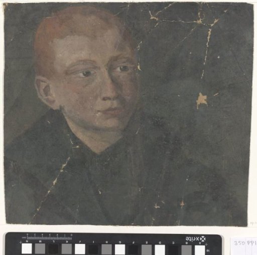Head of a boy with red hair