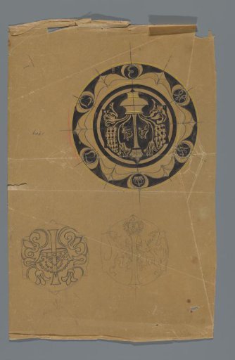 Design for an earthenware plaque on the occasion of the birth of Princess Juliana in 1909