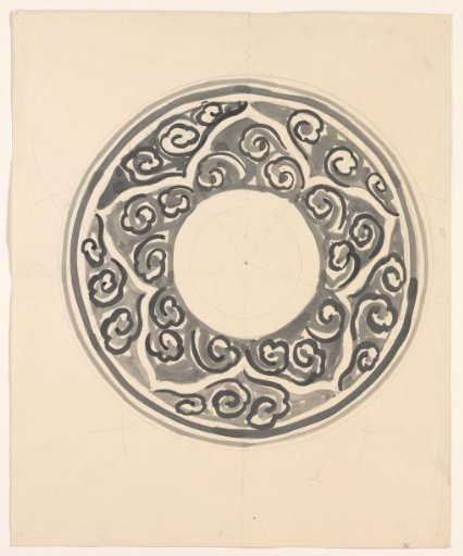 Design for a plate with an ornamental border